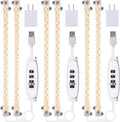 LED Grow Light Strips, Full Spectrum 3500K Plant Growing Lights for Indoor Plants, Plant Lamp for Hydroponics Succulent with 3/9/12H Timer, 10 Dimmable Levels, 3 Head 13 Inches (2 Strip 3 Pack)