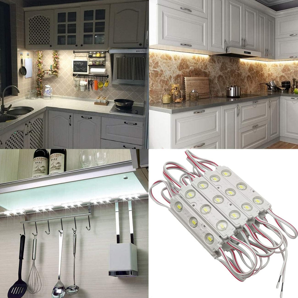 LED Module,TUINEWBY LED Module light 6000k White 20pcs 10 Ft 5630 SMD 150LM Per LED Module IP65 Waterproof Decorative Light for Letter Sign Advertising Signs with Tape Adhesive Backside (white light)