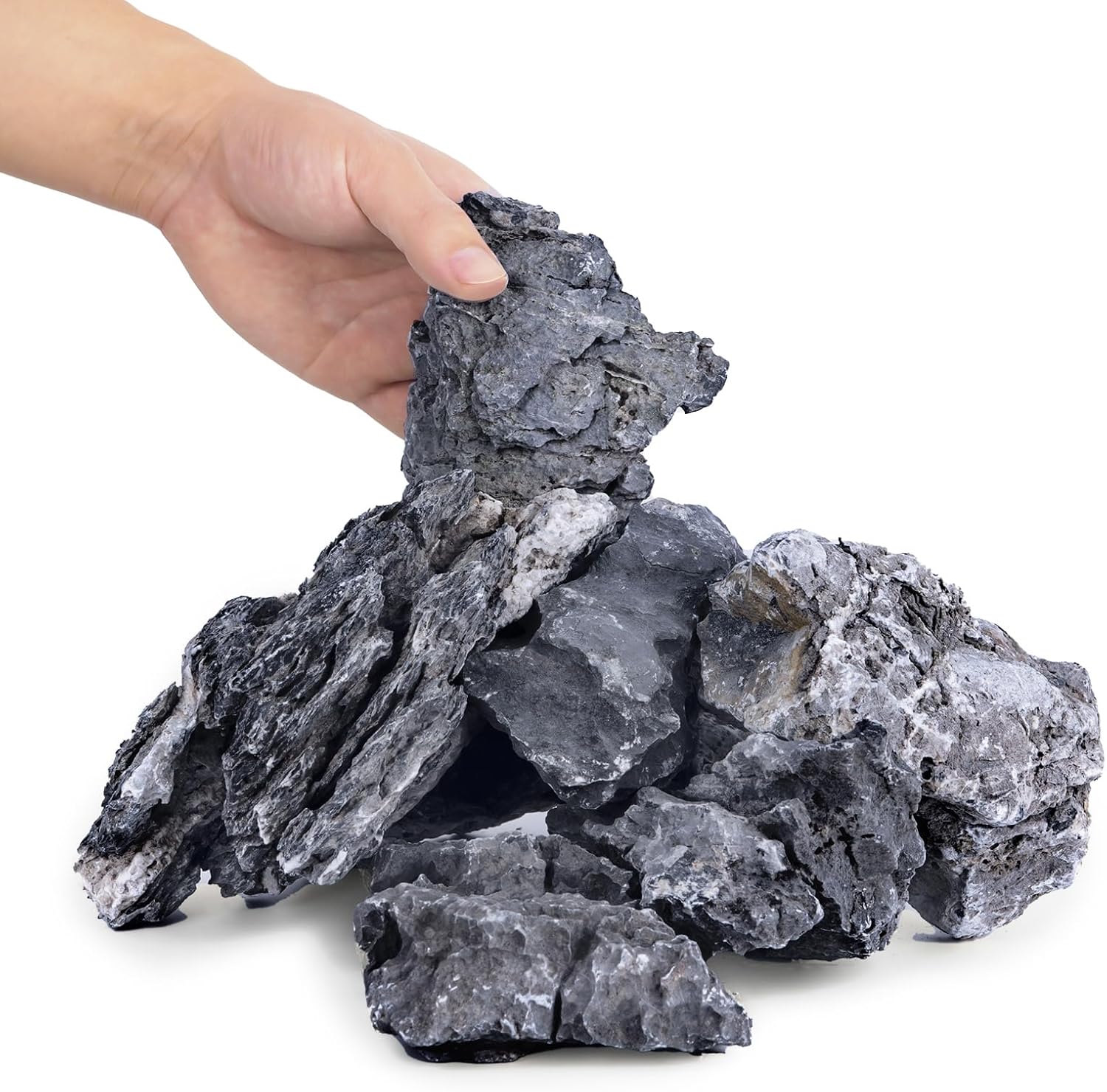 13.2LB Seiryu Rock Stone for Aquascaping,4-6 inch Natural Aquarium Landscape Stones for Aquariums,Fish Tank Decor Rocks for Landscaping, Paludariums & Micro Landscapes