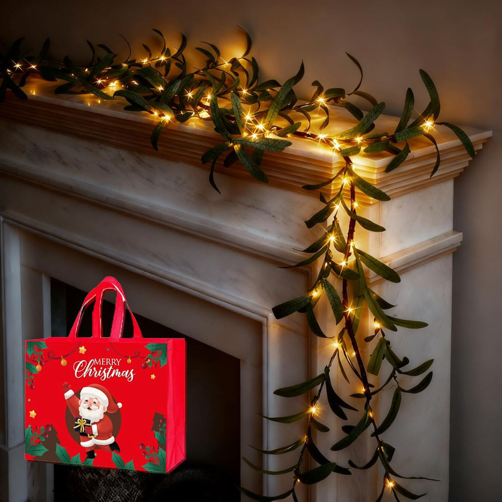 6FT - 2Pack Twinkling Tree Fairy Light Olive Vine Garland,Lighted Olive Tree,Cozy Home Decor,Pre-Lit Lighted Artificial Olive Garland with Timer for Christmas Decorations (Olive Garland, 2)