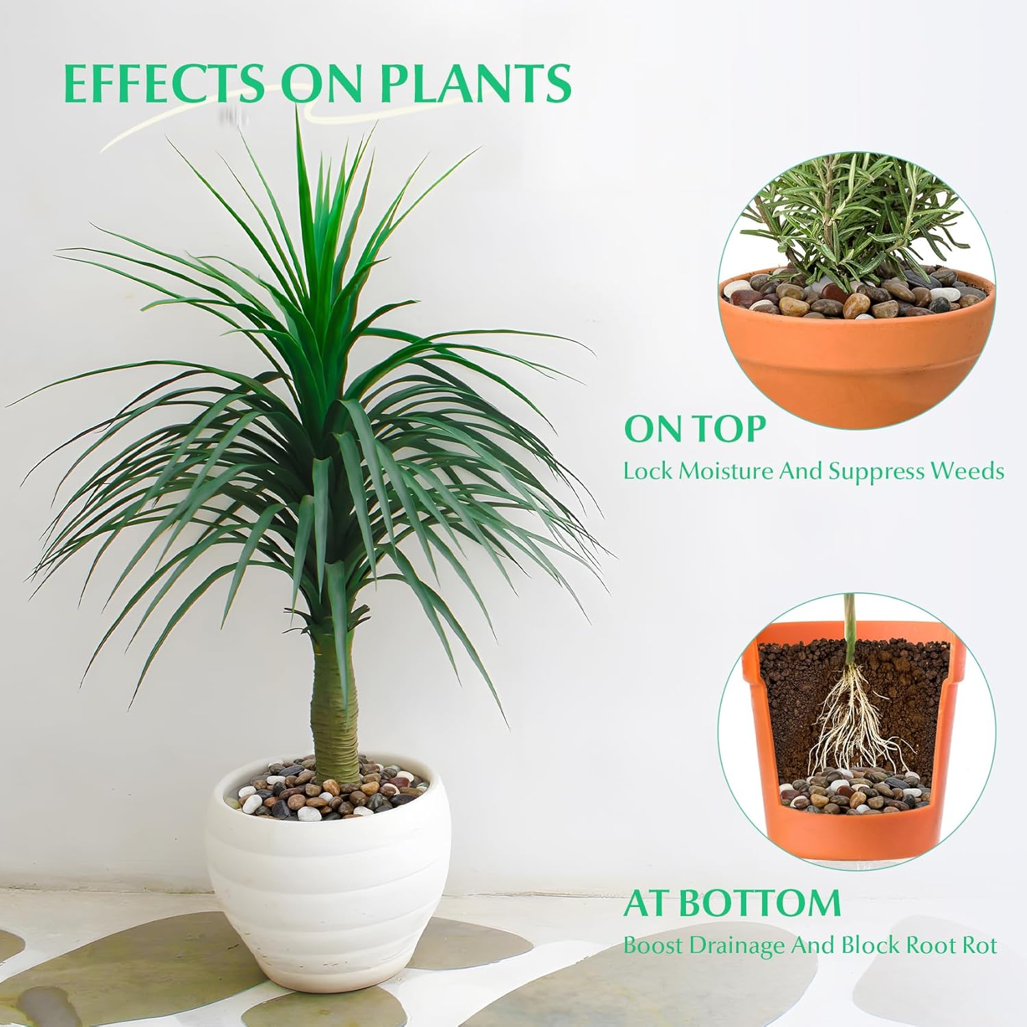 Mr. Fireglass Natural Polished Pebbles, 1 Inch Decorative Mixed Color Stones Aquarium Gravel River Rocks for Vase, Succulents, Landscaping and Home Decor (10-lb Bag)