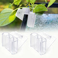 2 Pack Hanging Aquarium Plant Holder – 3 Holes Aquatic Plant Cups, Fish Tank Holder for Aquatic Plants, Ideal for Aquarium Tank Decoration(Transparent)