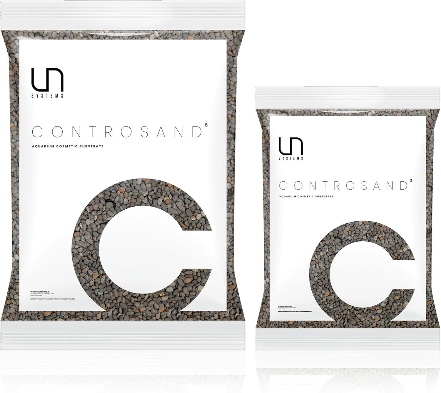 UNS Controsand - Kona, 8L - Natural Freshwater 3-5 mm Dark Gray Gravel - Decorative Small Rocks for Aquascaping Planted Tank - Aquarium Terrarium Substrate for Betta, Shrimp, Fish, Reptile Decor