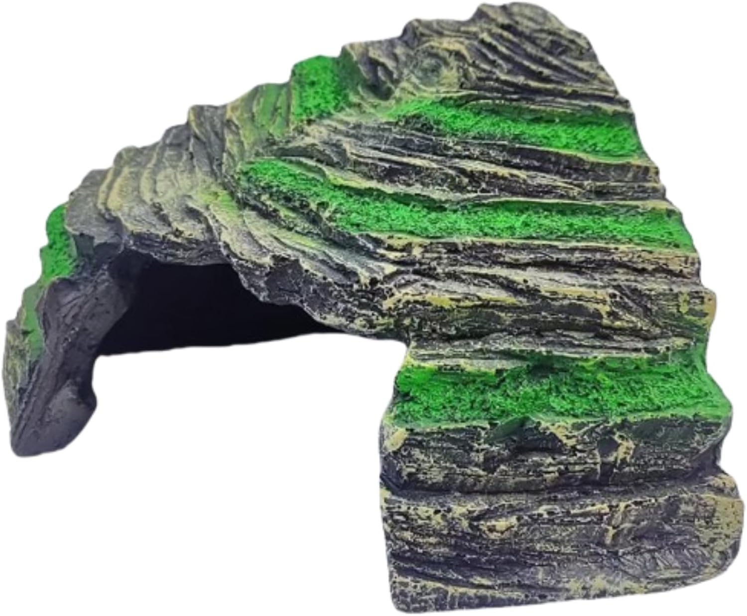 LEOTERRA Reptile Hide Cave & Basking Platform - Resin Rock Aquarium Decor for Leopard Gecko, Bearded Dragon Baby Turtle, Natural Terrarium Decoration & Snake Hideout for Fish Tank