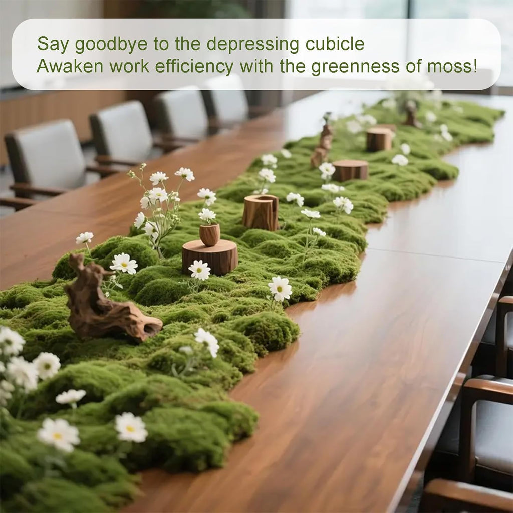 Artificial Green Moss Mat for Decoration Carpet Grass Wall, Natural Decorative for Plants Indoor with Base Fabric, Artificial Moss Mat Suitable for DIY (19.68 * 39.37 inch/0.5 * 1m)