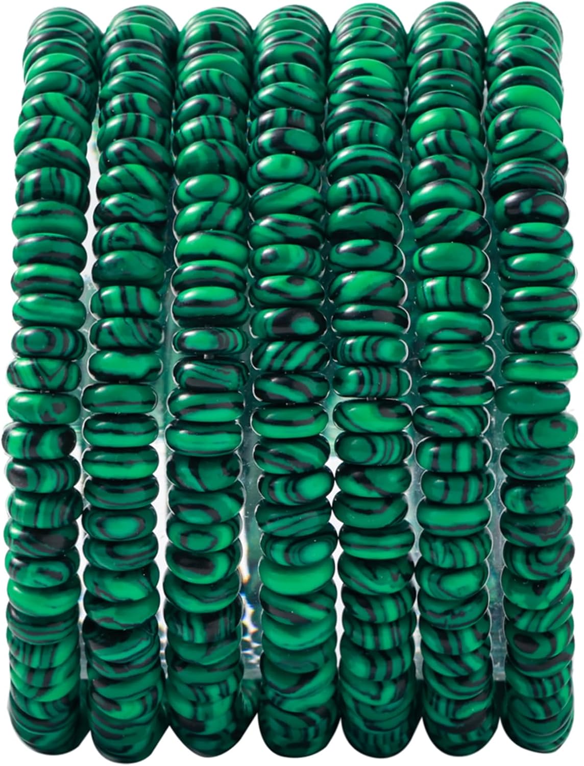 Natural Malachite Stone Disk Spacer Beads 6x2mm 38cm/str Flat Rondelle Loose Semi Gemstone Caps for Making Bracelets Necklace