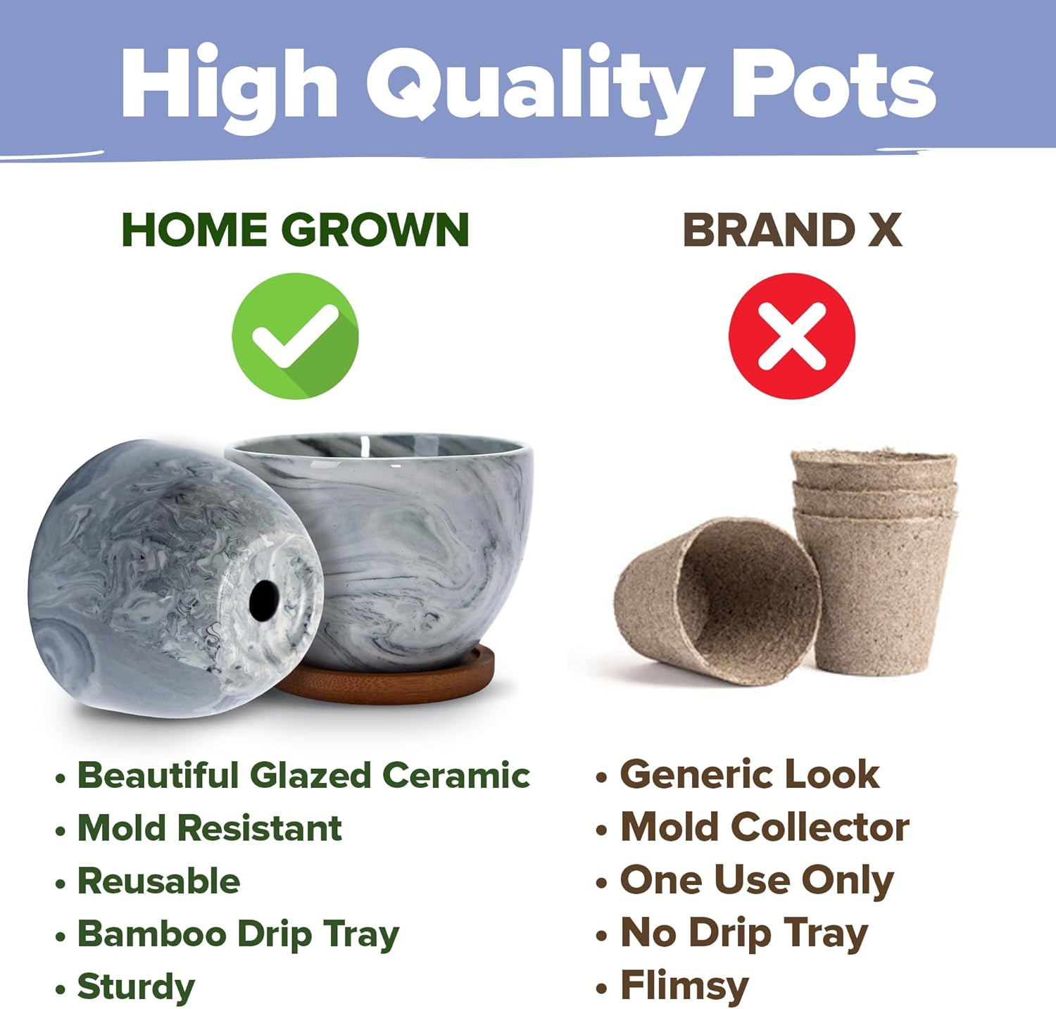 HOME GROWN Bonsai Tree Kit – Premium Ceramic Starter Set with 4 Bonsai Varieties – Easy Indoor Gardening Gift for Men & Women – Unique Plant Kit for Beginners & Nature Lovers