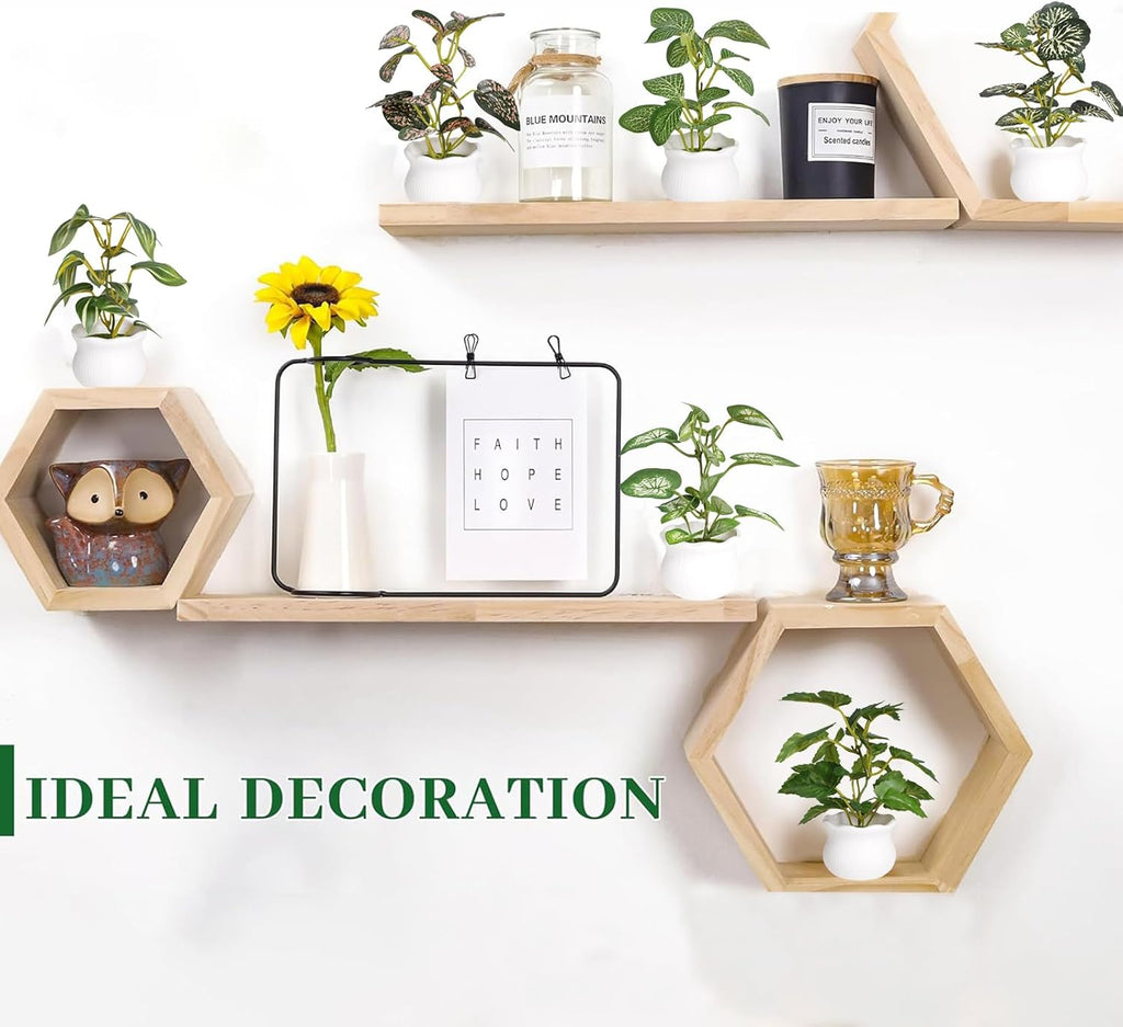 Small Artificial Plant 6PCS Fake Plant Greenery Cute Potted Indoor Faux Plant Houes Office Table Desk Bathroom Decor Plants