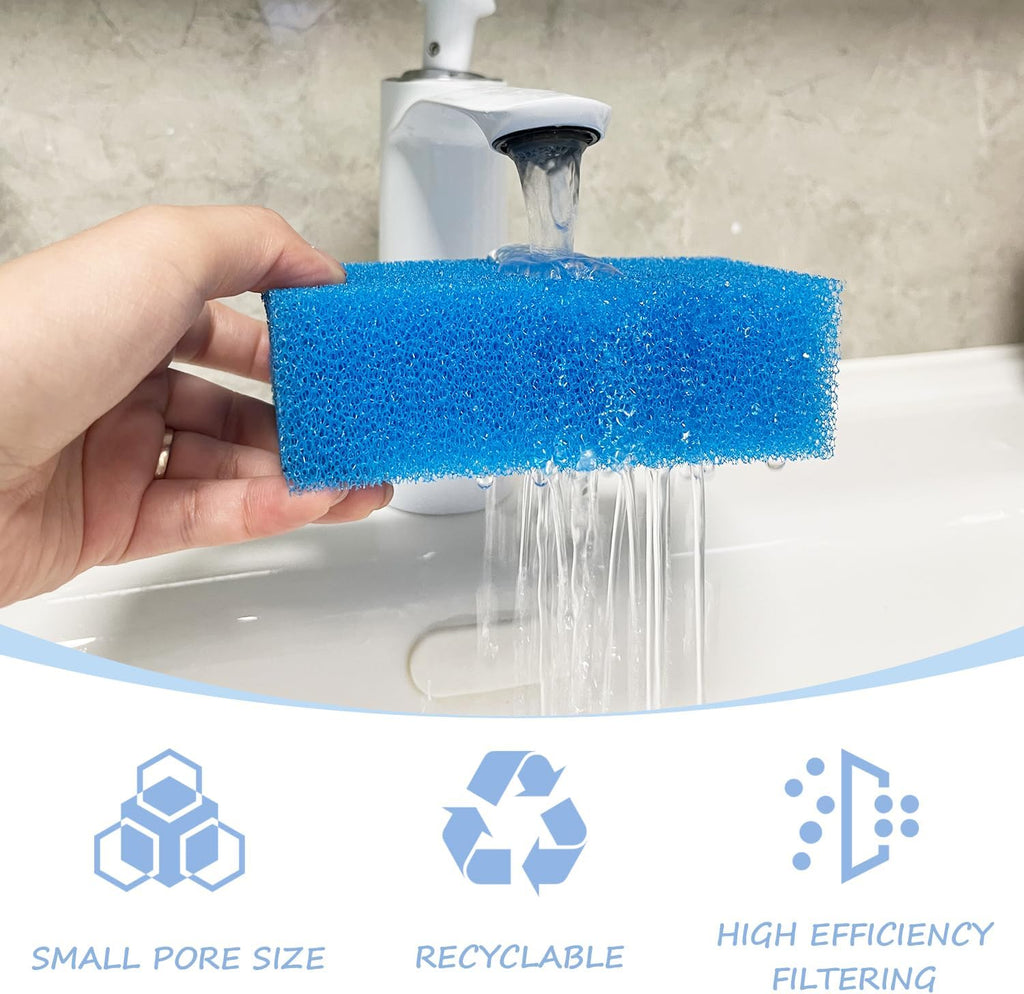 SHIGATSU 12 Pack Replacement Aquarium Filter Sponge and Activated Carbon Pad for AquaClear 30 Power Filter, Maintenance Kit for 10 to 30 Gallon Fish Tank
