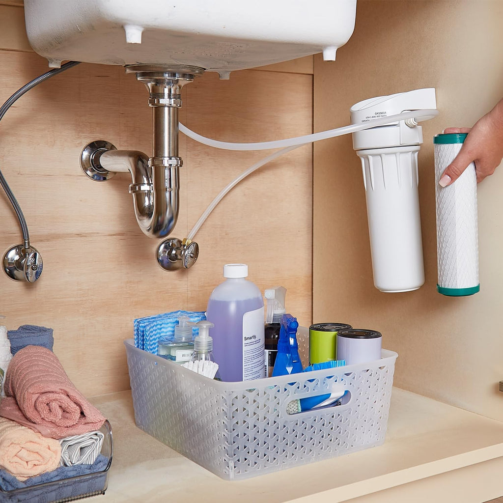 GE Single Stage Drinking Water System Replacement Filter, Fits GX1S01R Under Sink Filtration System, Replace Every 6 Months, FXUVC