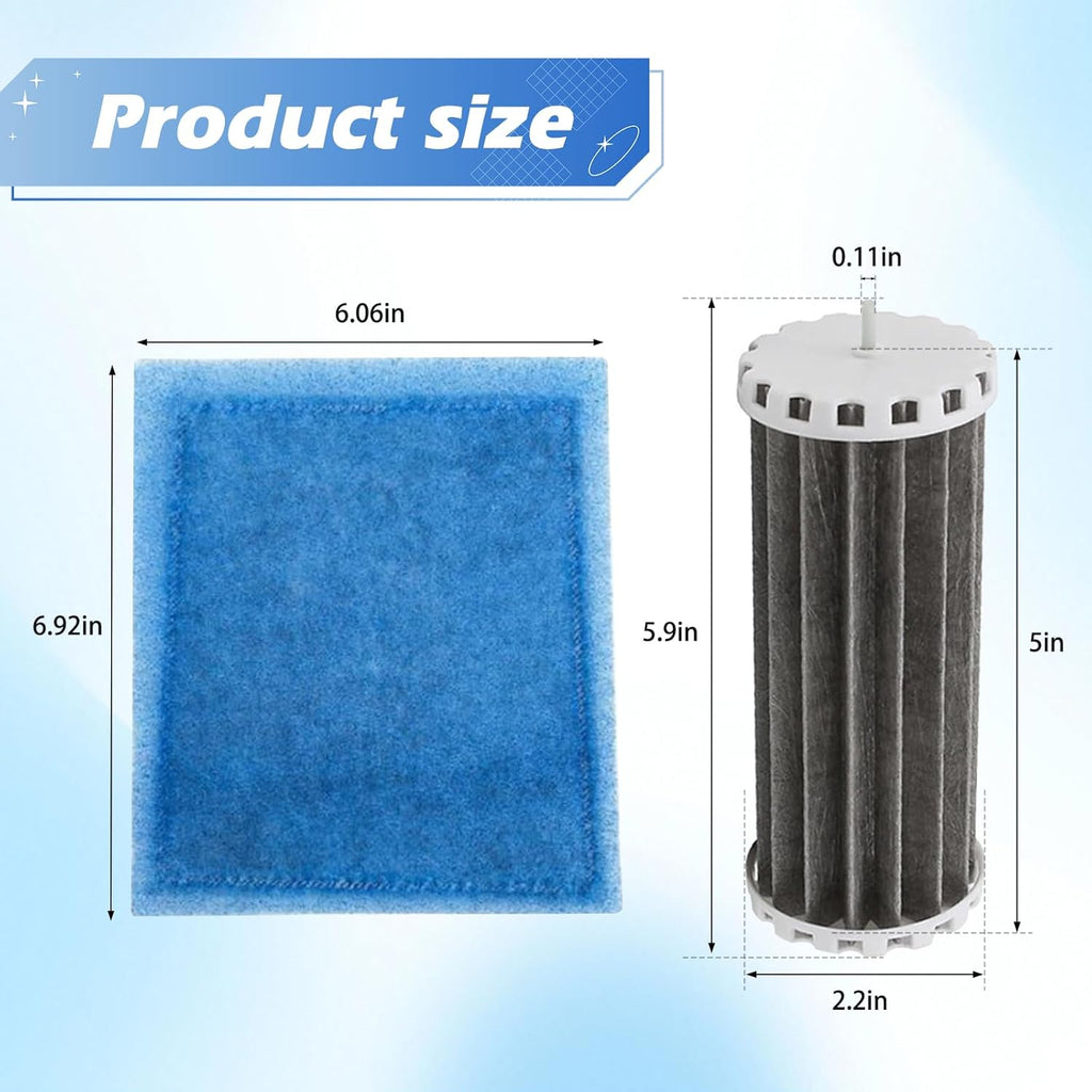4 Pack Aquarium Filters Compatible with Penguin PRBW2350B 200 350 Fish Tank, Assembly Hang On Filters Cartridge Replacement Part for Bio-Wheel 200B 350B (2 x BioWheel and 4 x Filter Cartridges)