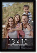 wallsthatspeak 13x16 Black Picture Frame for Puzzles Posters Photos or Artwork