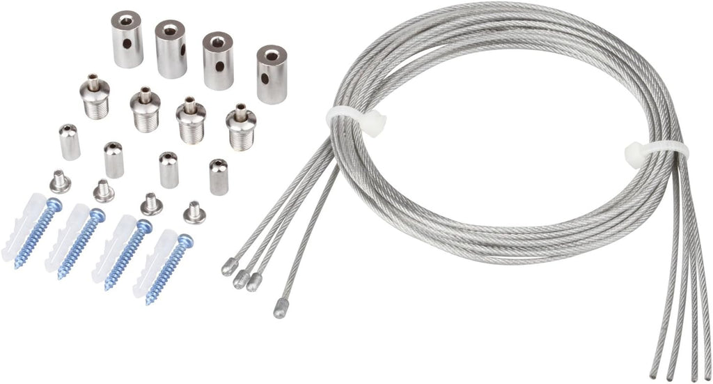 16 Pack 3.2 ft Light Hanging Wire Kit, Ceiling Suspension Cables with Adjustable Grippers for Hexagon Garage Lights, LED Panels, Aquarium Lights