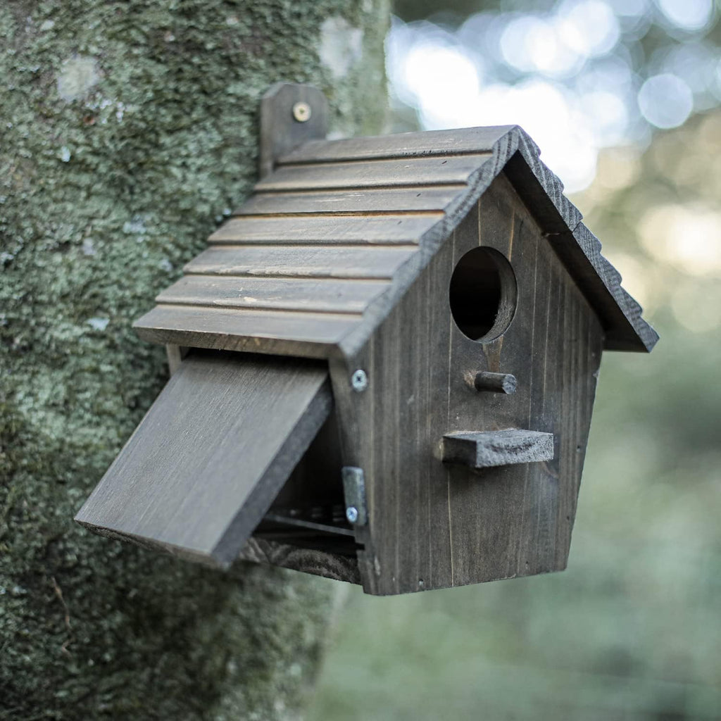 Bird House Black Birdhouse Bird Houses for Outside with Pole Wooden Bird House for Finch Bluebird House Cardinals Hanging Birdhouse Clearance Garden Country Cottages B8-2