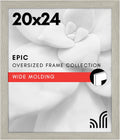 Americanflat 20x24 Picture Frame with Polished Plexiglass - Wide Picture Frames Made of Engineered Wood for Vertical or Horizontal Wall Display - Epic Collection - Grey