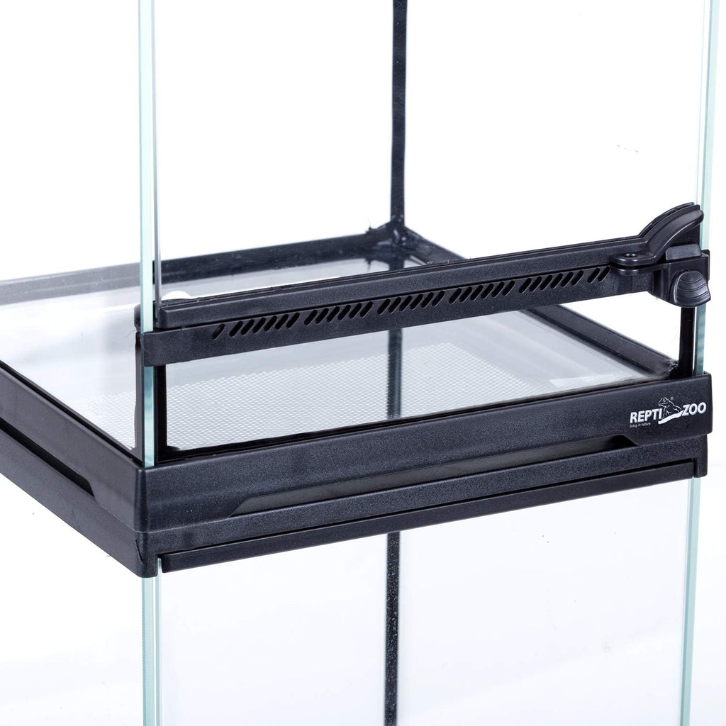 REPTIZOO Mini Reptile Glass Terrarium Tank 8"x8"x8", Front Opening Door Full View Visually Appealing Mini Reptile or Amphibians Glass Habitat