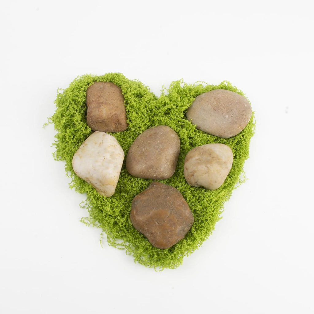 20LB Mixed Stones Pebbles River Rocks, Natural Beach Pebbles,1-2 Inch Decorative River Rocks for Landscaping Garden Paving Plant Rocks Crafting Walkways and Outdoor Decorative Stone