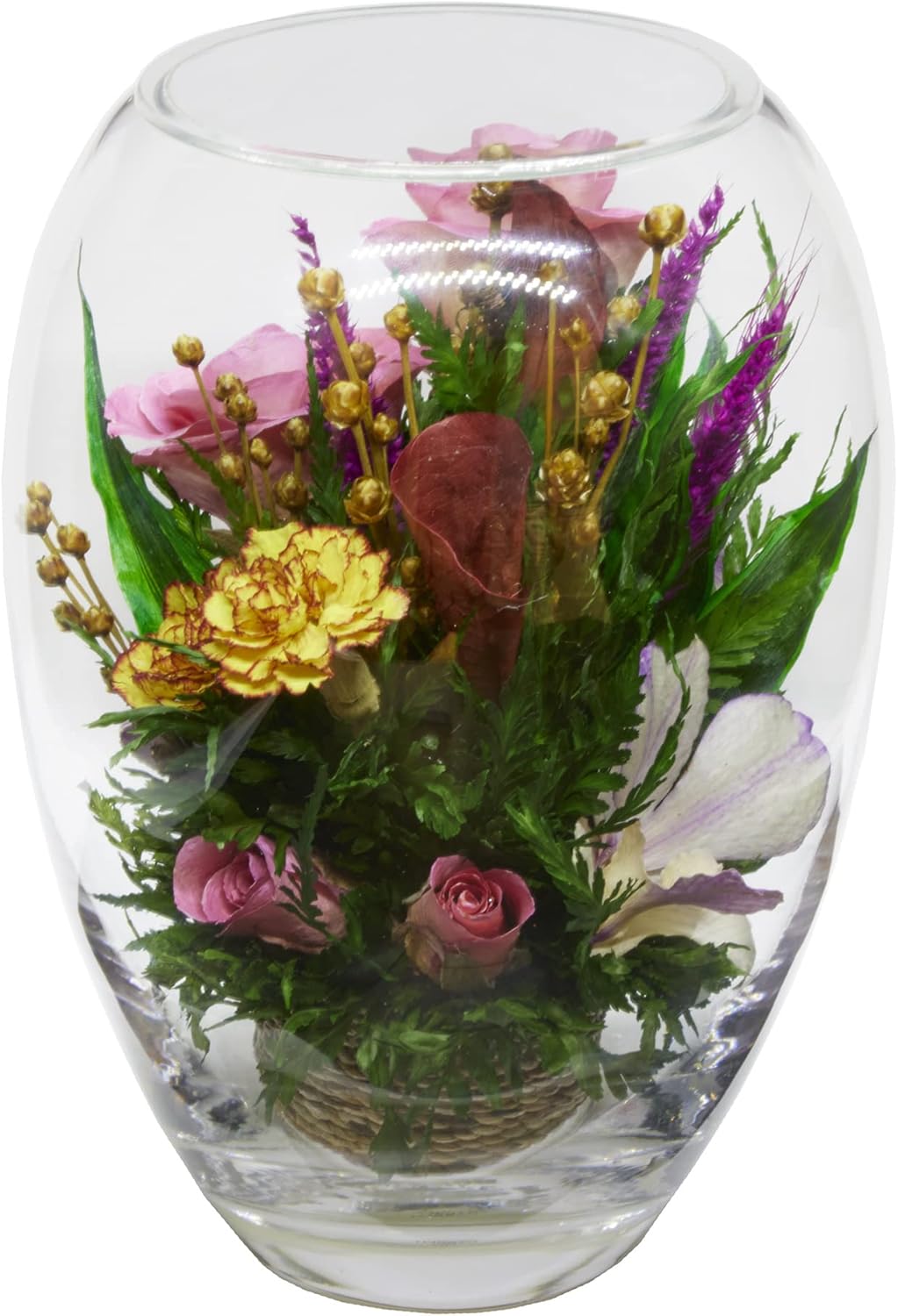 Luxury Orchid Arrangement | Preserved Orchids in Glass Vase | Long-Lasting Flowers for Anniversary, Wedding, or Corporate Gifts