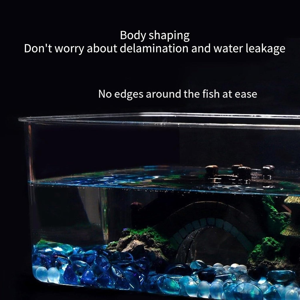 Clear Fish Tanks Axolotls Bowl for Desktops Clear Display Versatile Acrylic Tanks for Axolotls Newts Acrylic Aquarium