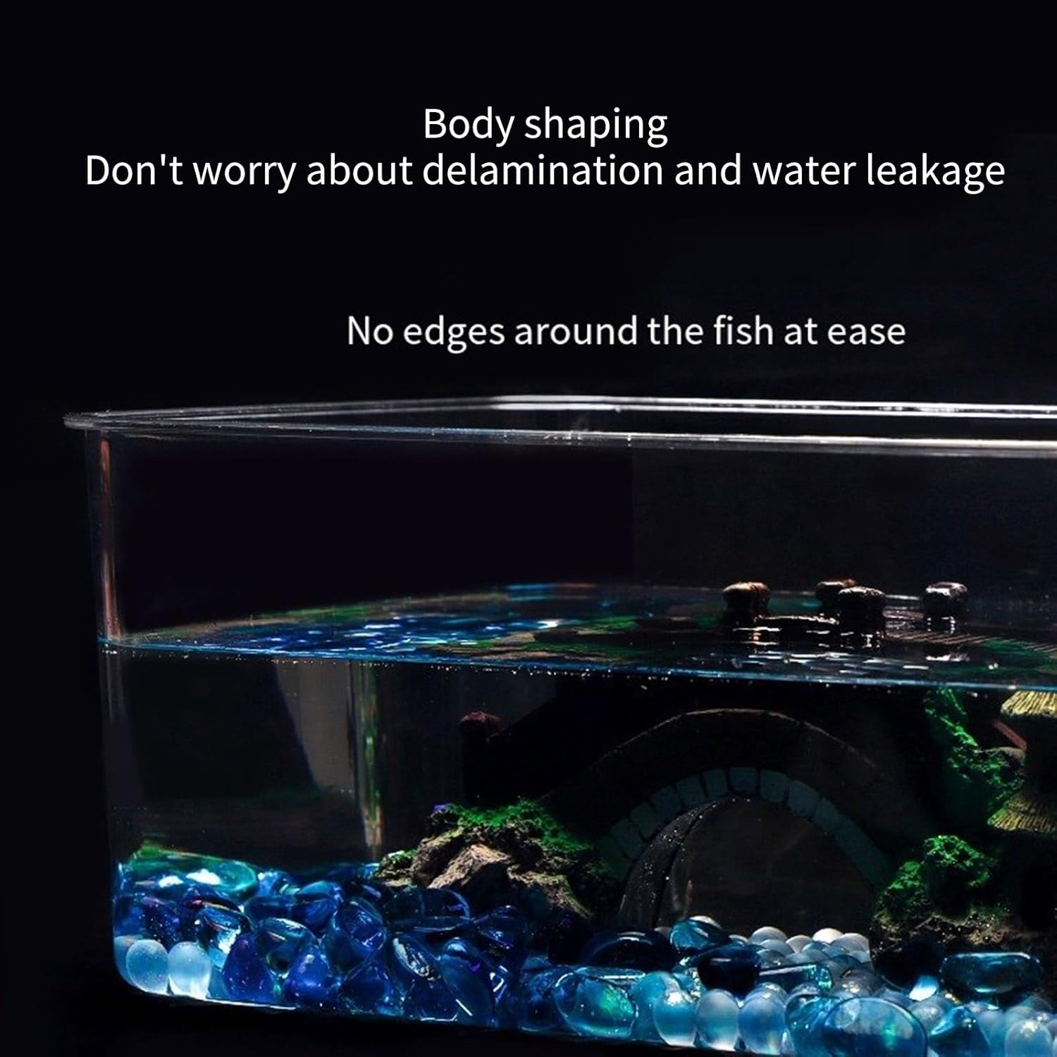 Clear Fish Tanks Axolotls Bowl for Desktops Clear Display Versatile Acrylic Tanks for Axolotls Newts Acrylic Aquarium
