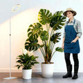 Full Spectrum Grow Light with Stand for Indoor Plants, Floor Plant Light, 6/12/18H Timer, 3 Color Modes, Adjustable Height 16.5–68in, for Large Plants & Home Décor(1 Head,White)