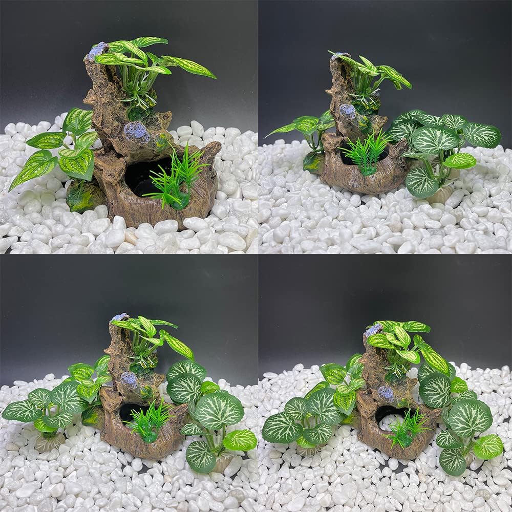 Smoothedo-Pets Betta Fish Tank Cave Decorations Aquarium Decoration Ornaments Accessories Betta Leaf pad Hammock (Fish Cave Toy-A)