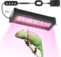 Reptile UVB Light & Heater Lamp, 18W UVA/UVB LED Reptile Light for Bearded Dragons, Chameleons, Turtles, Lizards, Geckos, Snakes, Adjustable Timer, Dimmable with 3 Lighting Modes