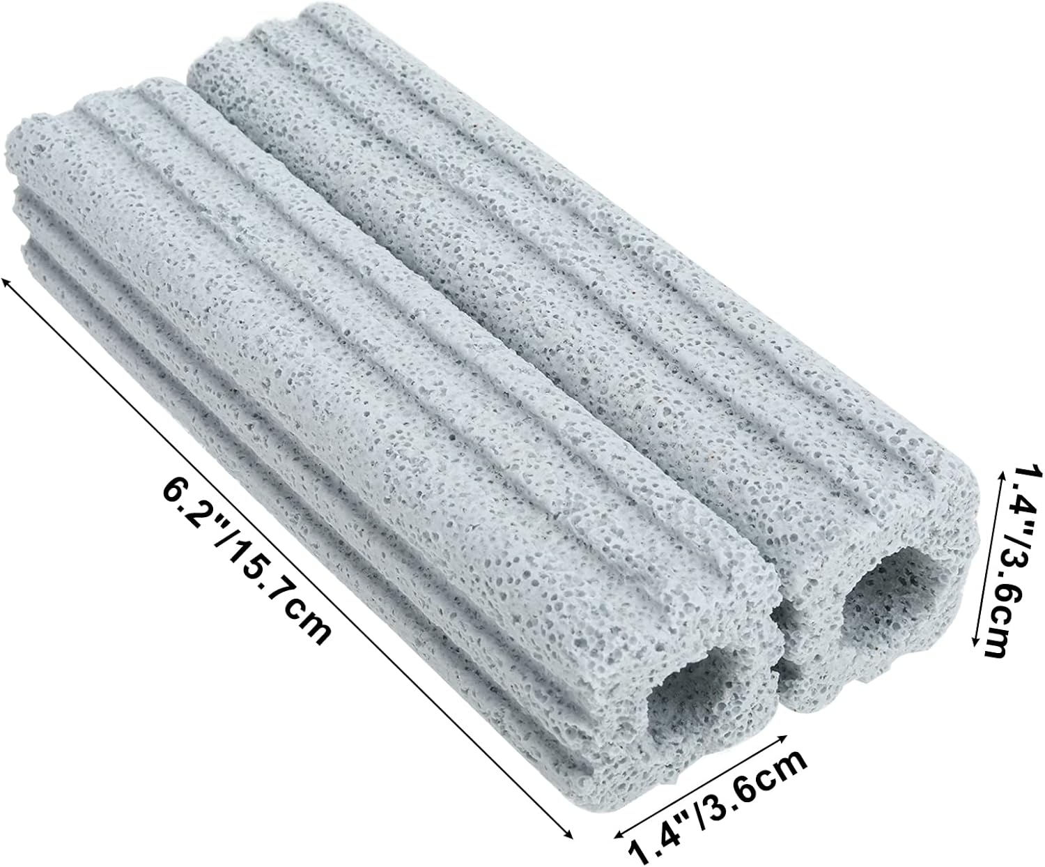 RealPlus Ceramic Bio Filter Media for Aquarium Sump Canister Pond Fish Tank, Vast Surface Area (6.2" Length / 90pcs)