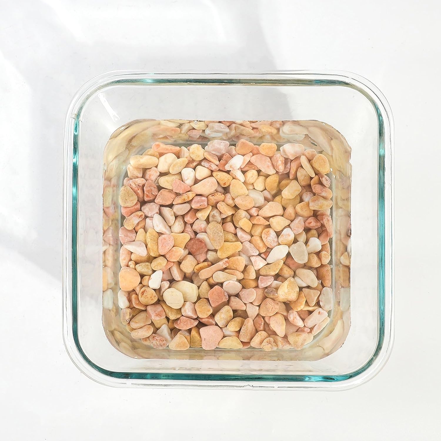 CONSDAN 12 LBS Natural Gravel for Fish Tank, StoneCreek Betta Fish Aquarium Gravel, Vase Filler, River Rocks, Fish Tank Decorations, Perfect for Aquarium Decor, Fish Tank, & Indoor Plant, Pale Yellow
