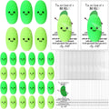 Wettarn 30 Sets Emotional Luminous Pickle Stress Ball Gift Bulk Office Christmas Appreciation Gift Cute Inspirational Pickle Squeeze Mini Stress Relief Ball Positive Card for Coworker Nurse Staff