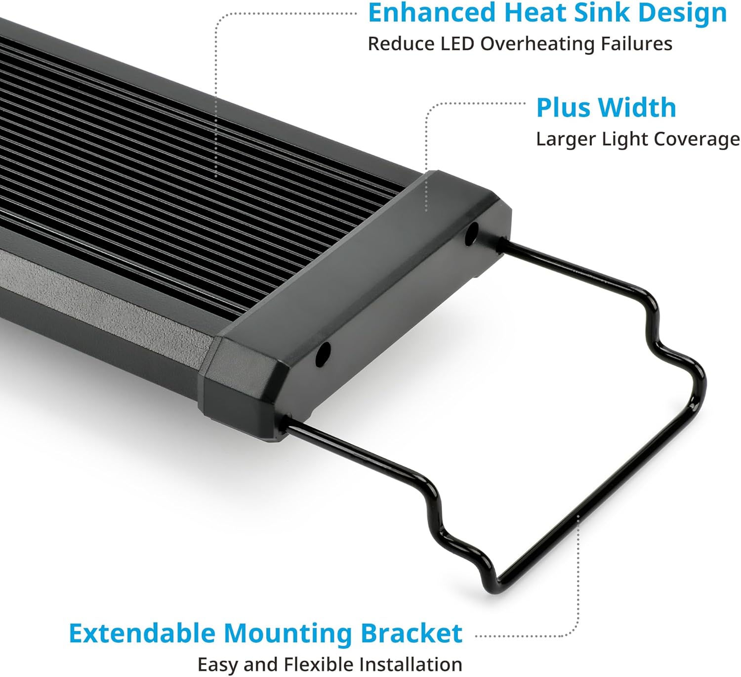 NICREW ClassicLED Plus LED Aquarium Light with Timer, Planted Fish Tank Light 18 Watts for 24-30 Inch, Daylight and Moonlight Cycle