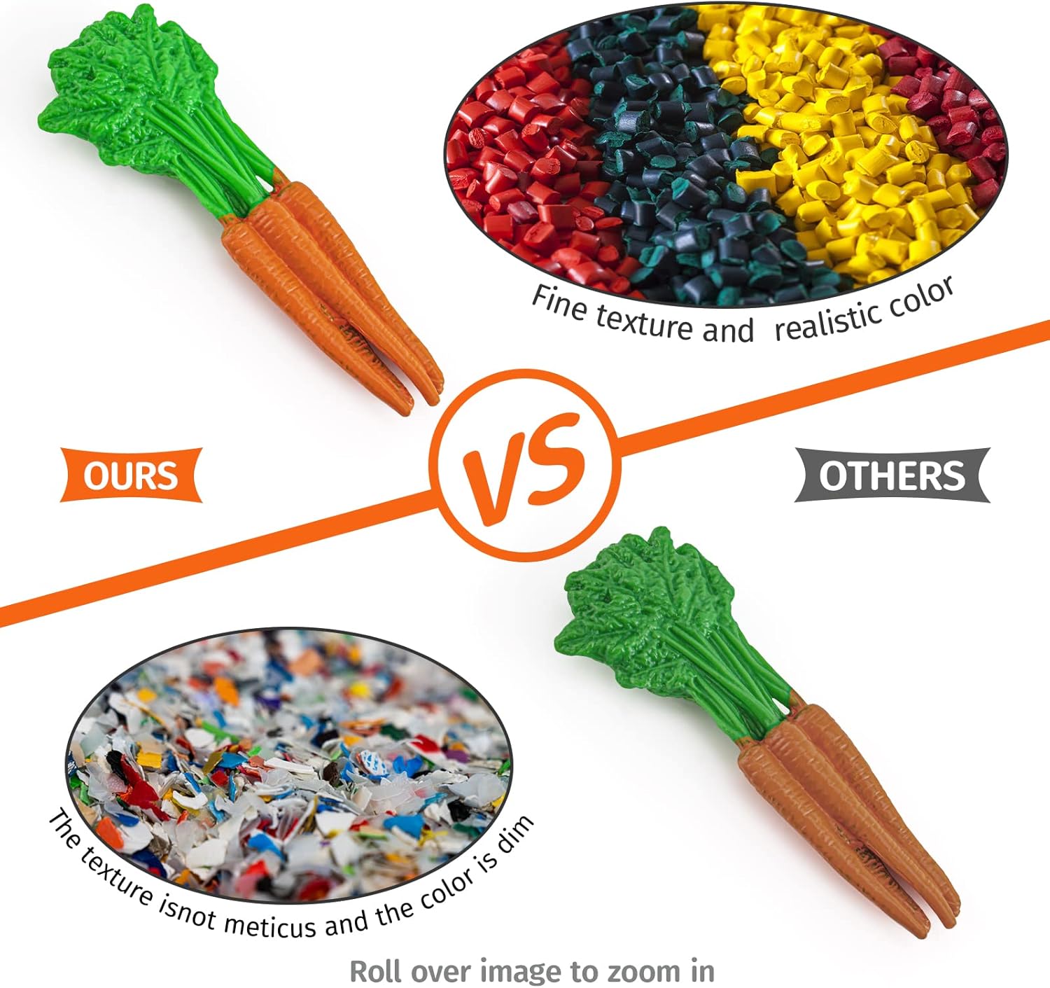 16PCS Artificial Fruit Vegetables Fake Fruits for Craft Realistic Plastic Trees Toys Stem Toys for Toddlers School Projects for Kids Sensory Bins Realistic Food Figurines