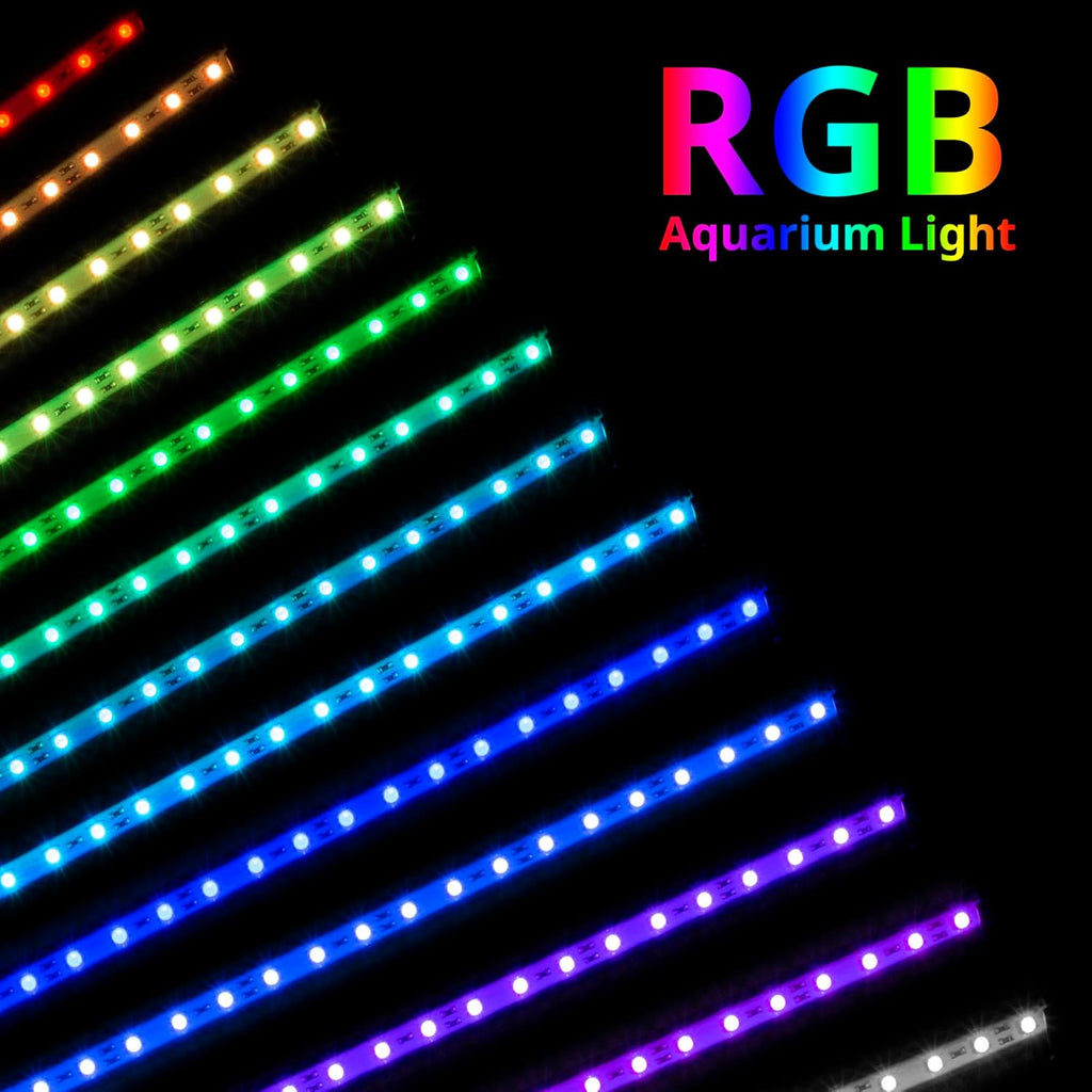 NICREW LED Aquarium Light, 15 Inches Submersible Fish Tank Light, Waterproof Underwater Light with Multicolor Option