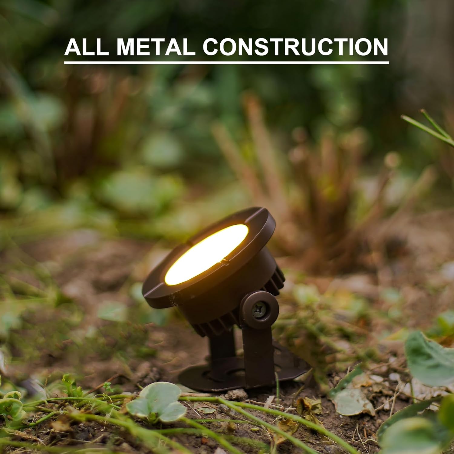 GOODSMANN Pond Lights Low Voltage Outdoor Landscape Spotlight LED Underwater Submersible Lights 2PK 6W 580 lumens 3000K IP68 with 14.8FT Cable and Connector Aluminum Housing Bronze Finish
