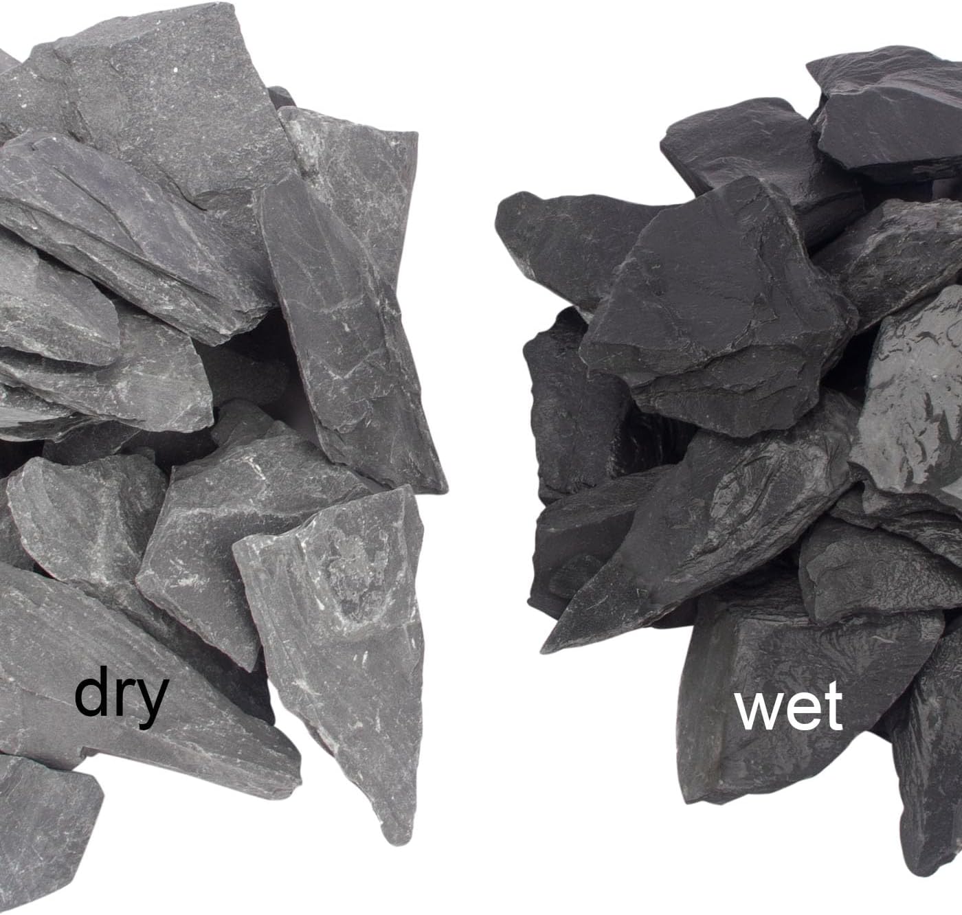 CFKJ [18 Pounds] Natural Slate Stone Rocks, 3 to 5 inch Slate Stone Rocks for Aquascaping, Aquariums, Terrariums, Amphibian Enclosures