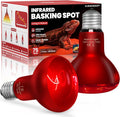 KINDEEP Infrared Heat Lamp Bulbs: 75W Reptile Heat Light 2 Pack - Red Basking Spot Light Bulbs Reptile Heating lamp for Lizard Bearded Dragon Turtle Snake Leopard Gecko Tortoise Chickens