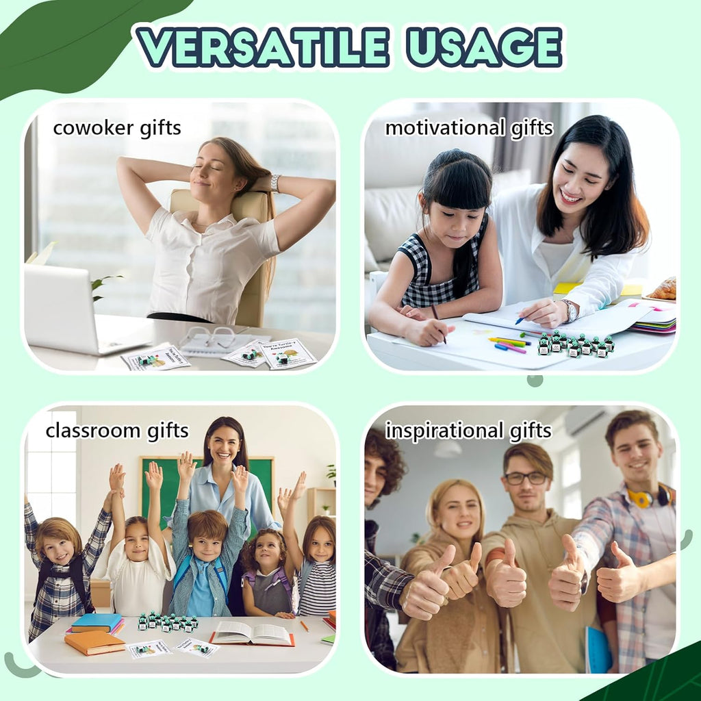 Gejoy 75 Pcs Inspirational Turtle Gifts Bulk Include 25 Mini Rubber Turtle 25 Motivational Card 25 Package Bag You're Turtley Awesome Positive Gifts for Employee Coworker Staff Teacher Team Friends