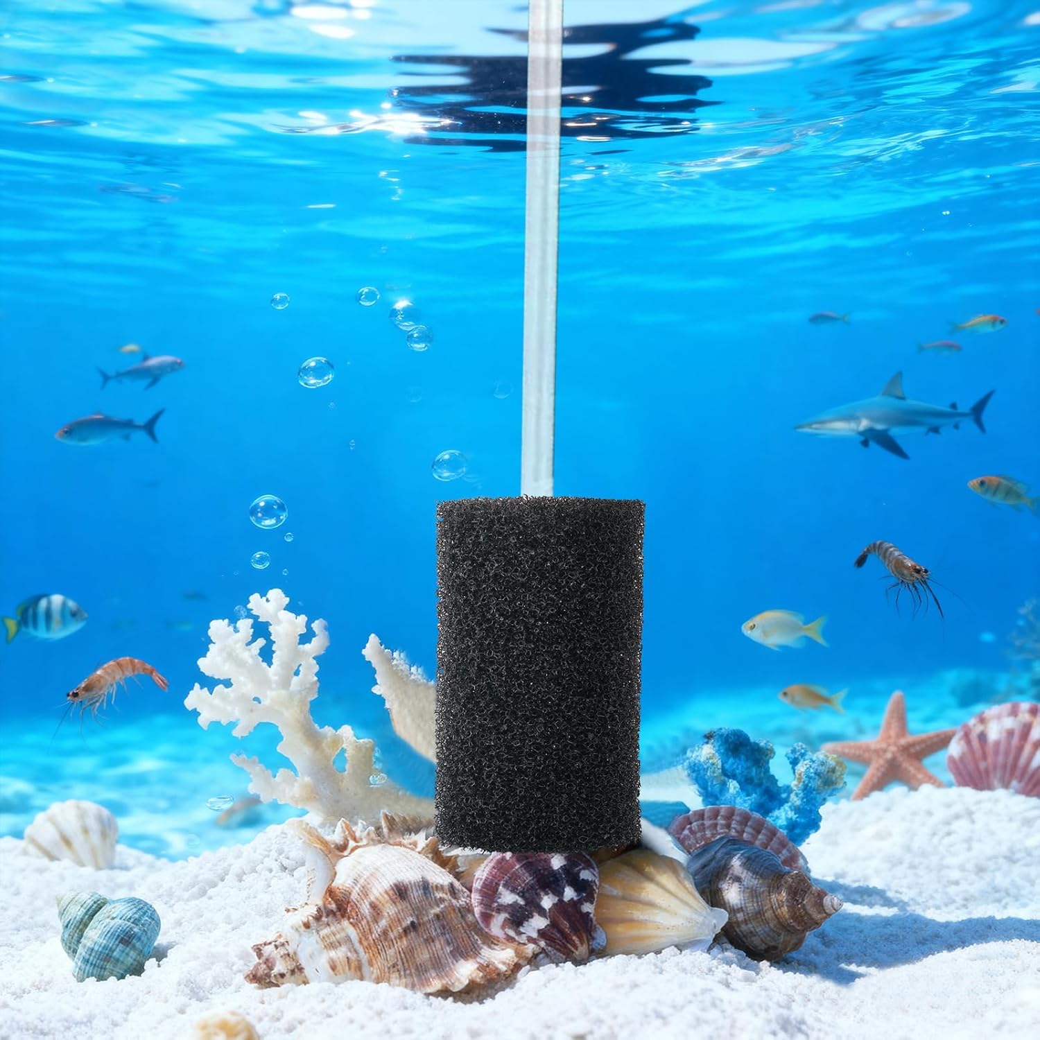 8 Pack Pre-Filter Sponge for Aquarium, Foam Filter Fry Shrimp Fish Tank 0.8" Intake, Replacement Foam Cover, Aquarium Pre Filter Foam Rolls