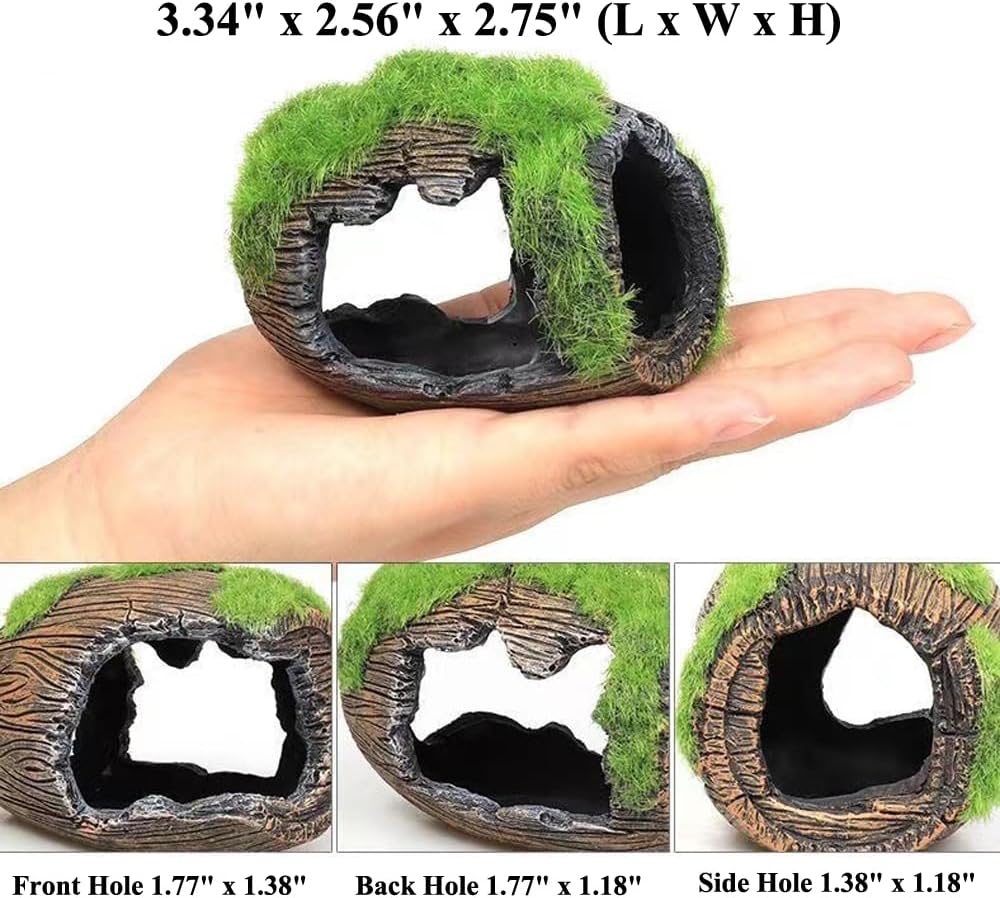Fish Tank Accessories Decorations, Aquarium Hideout Cave for Betta, Fish Tank Ornament 3.5"