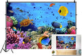 AOFOTO 10x6.5ft Underwater Ocean Coral Reef Backdrop Under The Sea Tropical Fish Sea Turtle Marine Life Photography Background Seabed World Nature Scene Aquarium Decor Kids Portrait Photo Shoot Props