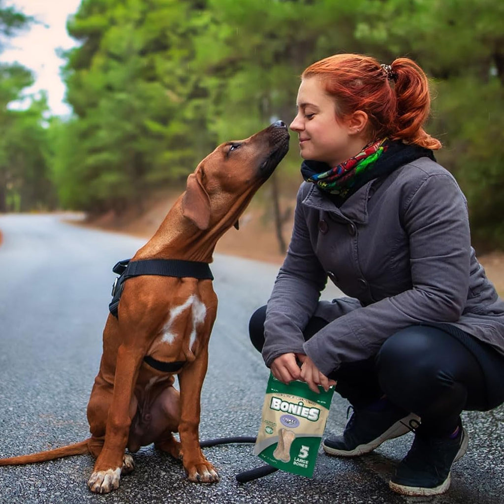 Bonies Natural Calming Formula Small-Sized Single Bone - Contains Chamomile & Lavender, Help Anxiety, Excessive Barking & Trembling, Chicken Flavor, Small Dogs, 120 Bones