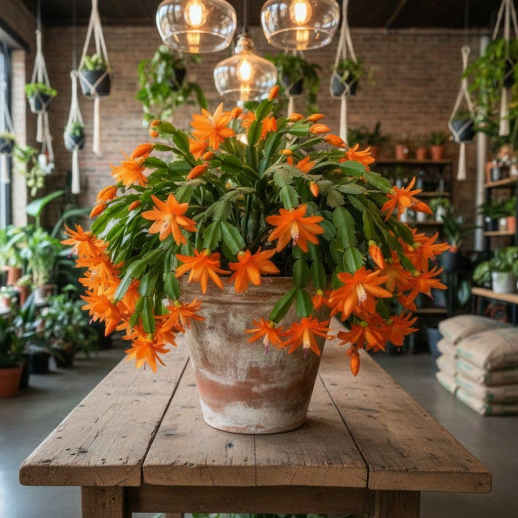 Christmas Cactus Live Plant 4 inch Pot, Christmas Flower Plant, Flower Succulents Plants, Holiday Christmas Cactus for Planting (Yellow Christmas Cactus)