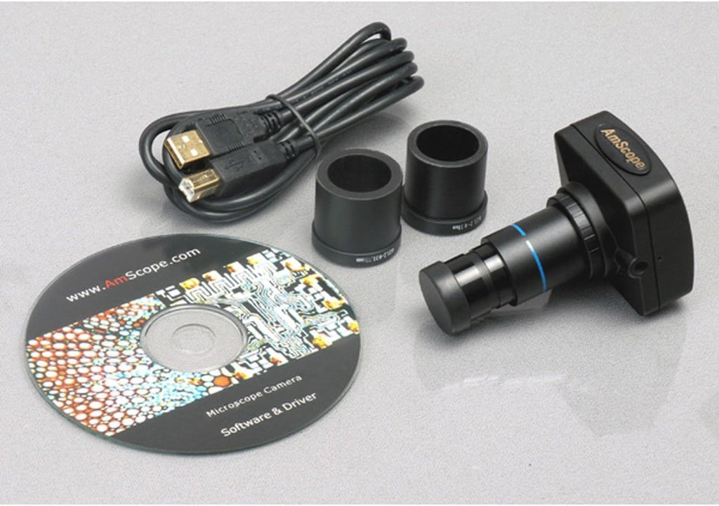 AmScope SE306R-PZ-3M 20X-40X-80X Forward Stereo Microscope + 3MP Digital Camera