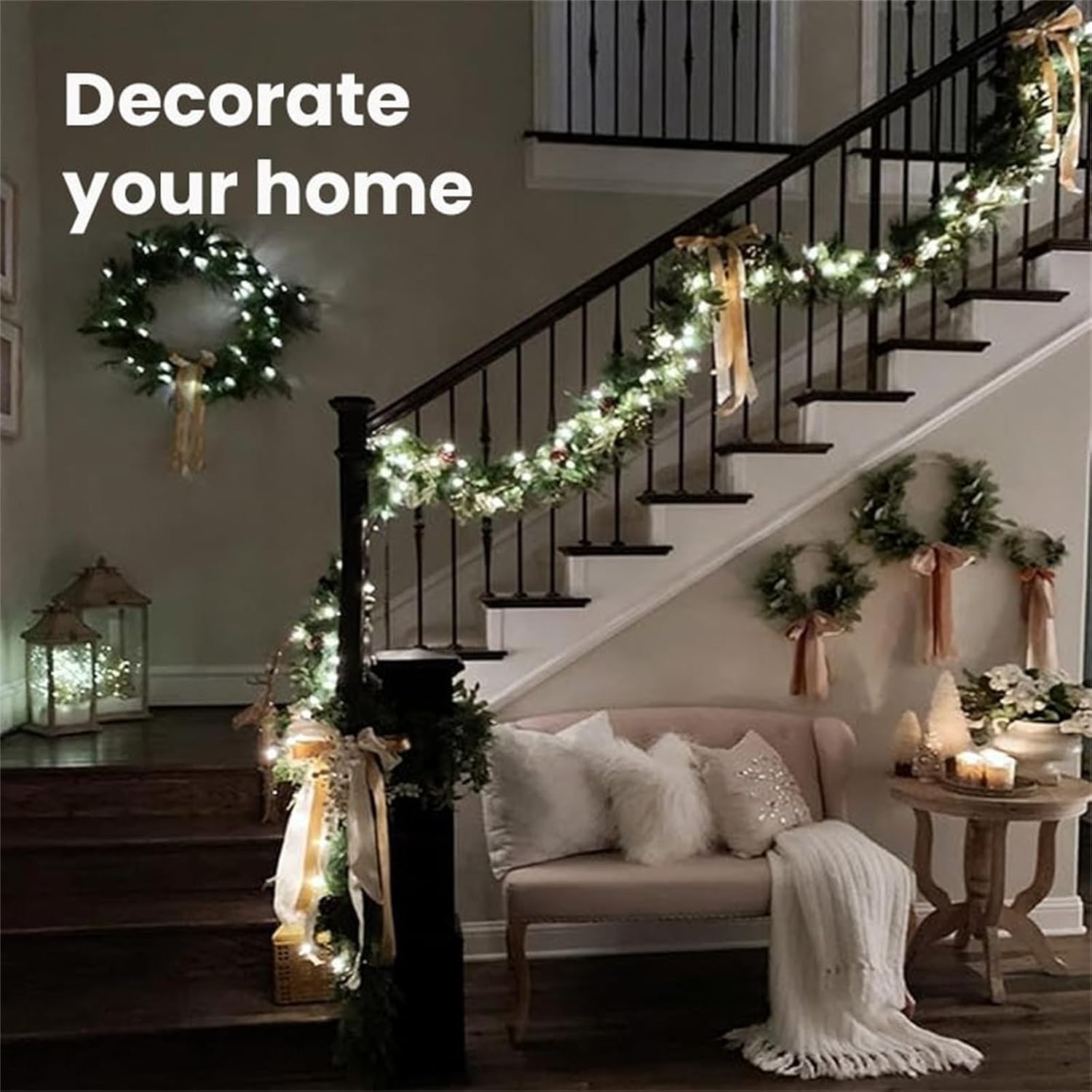 Copper Wire Firecracker Light String, Cluster Twinkle Lights for Christmas Tree, Copper Wire Firecracker Fairy Lights,Holiday Copper Wire Atmosphere Lights (Colorful, 29.52ft-300 Lights-Plug in)