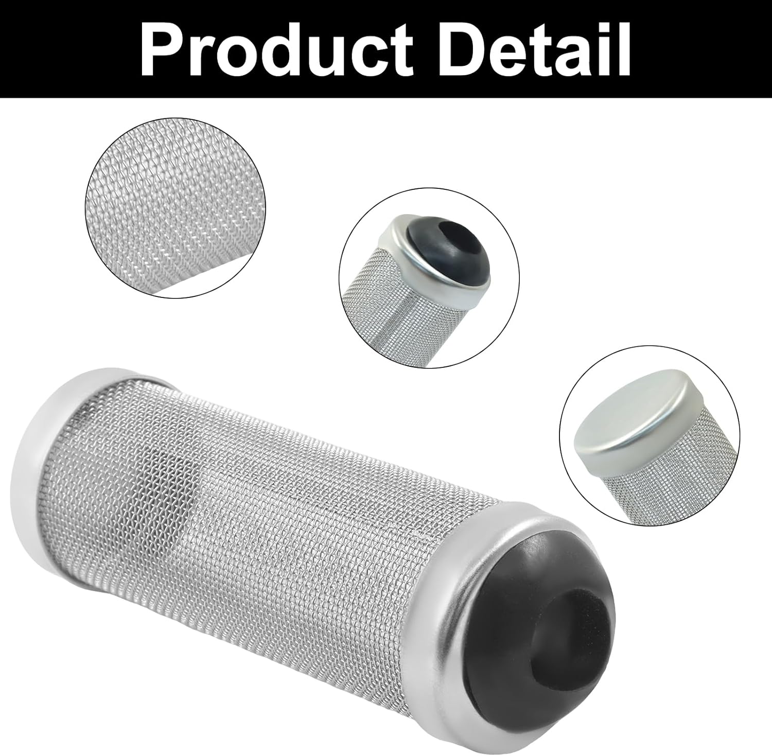 Murtenze 12mm Stainless Steel Aquarium Filter Intake Cover, Shrimp Filter Guard Metal Fish Tank, Mesh Tube Net Cover for Fish Tank