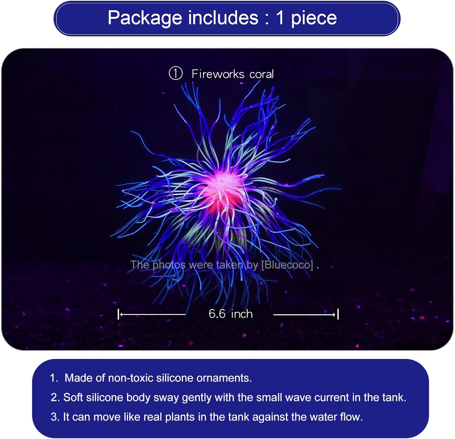 Soft Silica Gel Moves Naturally with Water Flow, Aquarium Decorations Glow in The Dark, Glowing Coral Ornaments for Fish Tank Decorations (Green, Fireworks)