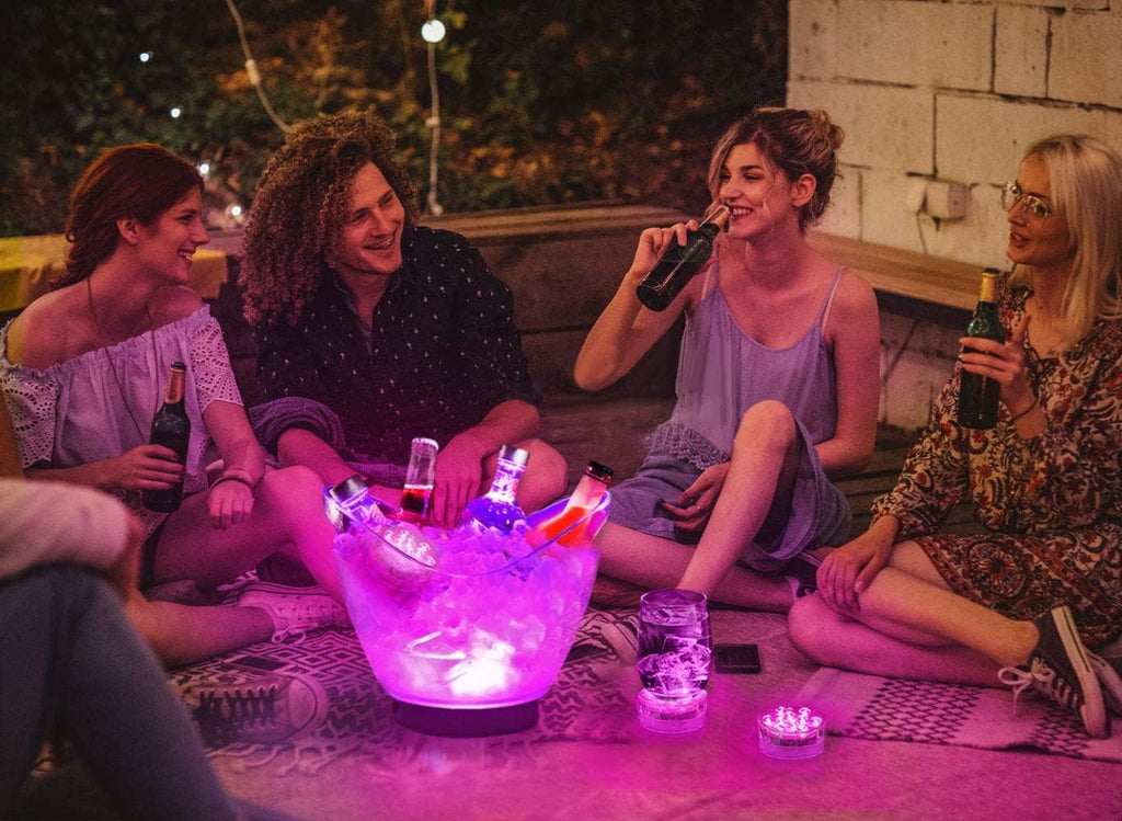 Submersible LED Lights Remote Control, RGB Multi Color Changing Waterproof Light for Pool, Vase Base, Spa, Aquarium, Pond, Hot Tub, Decoration, Party, 4-Pack
