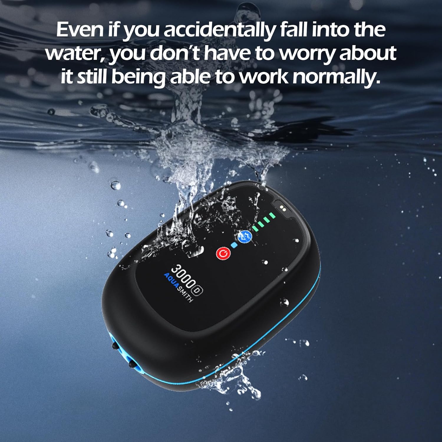 Bait Aerator,Rechargeable Aerator for Fish,IPX7 Waterproof, Suitable for Outdoor Fishing, Power Outage Emergency air Pump, Built-in Battery 3000mah, (3W/48GPH) Maximum Battery Life of 70 Hours