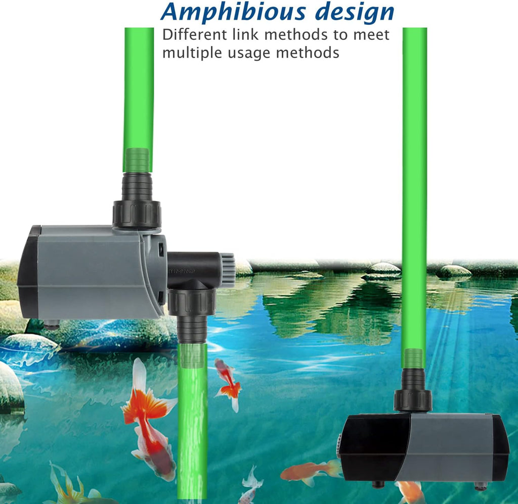 WaterRebirth (HSUP3000F) Submersible Water Pump With Fountain Jets - Pond Pump - Submersible Pump - Water Fountain Pump - Aquarium Pump