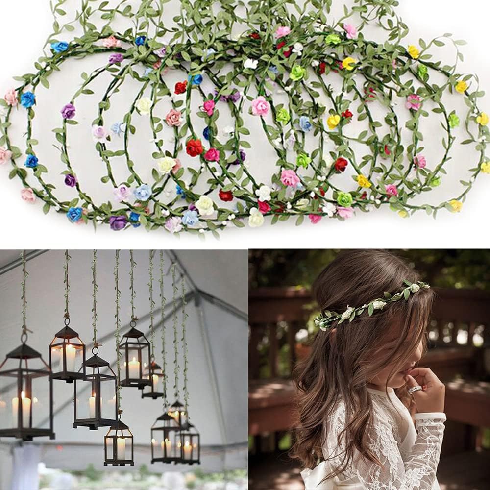 Artificial Greenery Eucalyptus Vine, 252ft Plants Fake Hanging Green Leaves Jungle DIY Wreath for Wall Decor Party Christmas Wedding Garland Garden Headband Wreath Wraping Craft